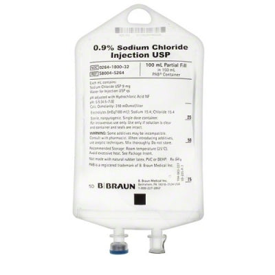 Sodium Chloride Injection 0.9% USP, 100 mL