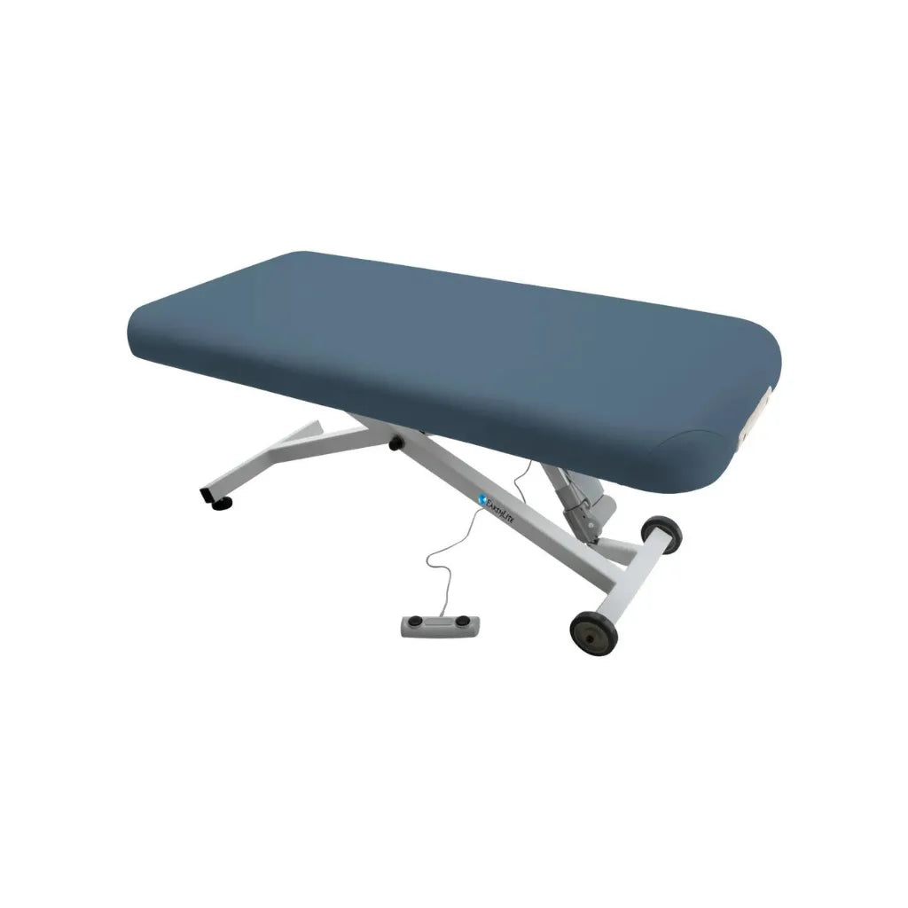 Earthlite Ellora Flat Top Electric Lift Massage Table: Mystic Blue