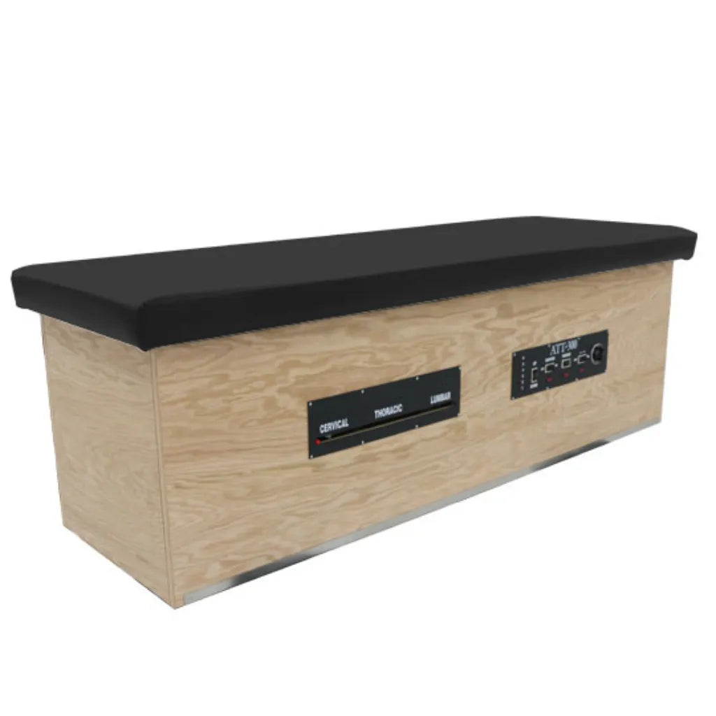 Custom Craftworks ATT-300 Wood Roller Massage Table (ATT-300-W-04O) - Charcoal