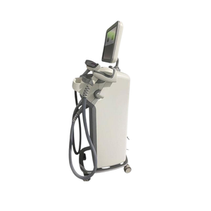2014 Syneron Candela Elos Plus left side view of the console and cart