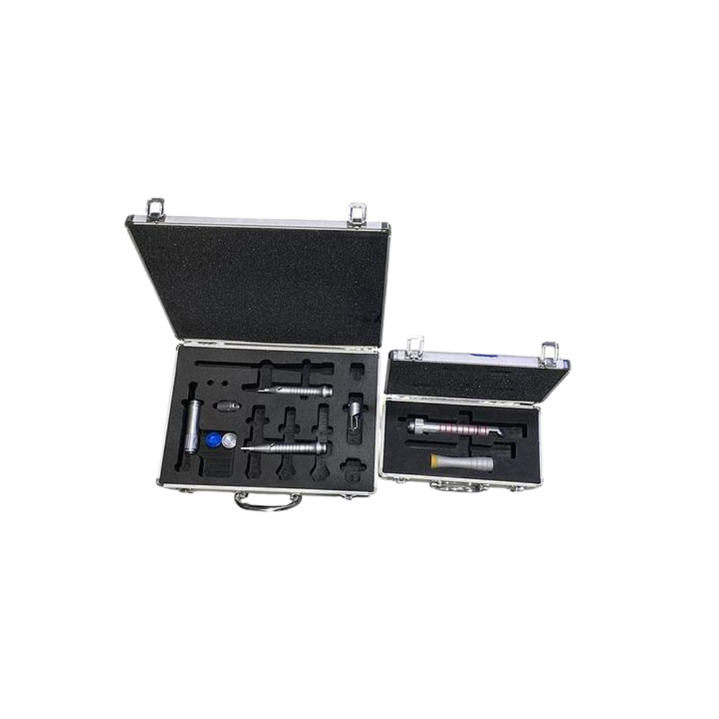 2016 Alma Pixel Co2 Femilift attachments view showing two carrying cases with applicator tips and accessory tools