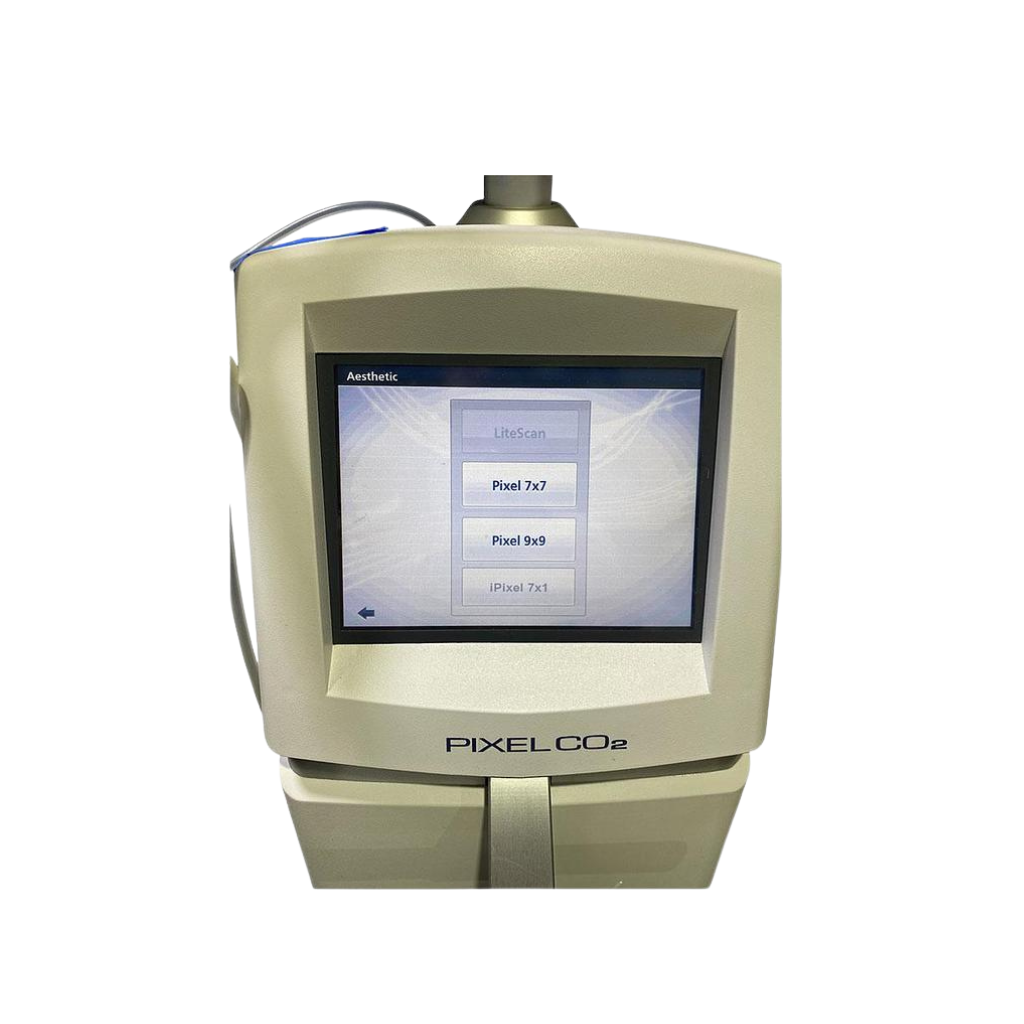 2016 Alma Pixel Co2 Femilift screen view 2 showing the display screen with Pixel CO2 menu options