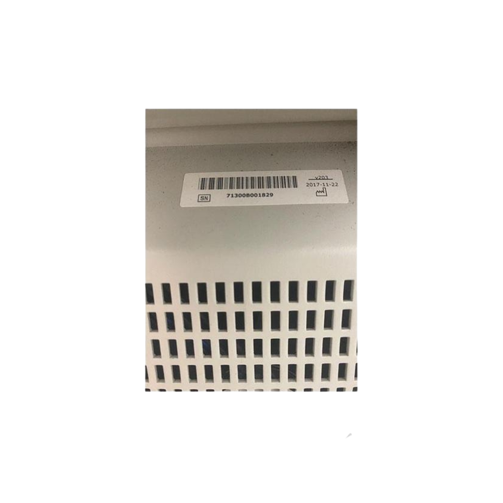 2017 BTL Vanquish ME barcode view showing a close-up of the rear panel with barcode label and vent slots