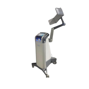 2017 BTL Vanquish ME left side view showing the upright body with display screen, articulated arm, and rolling base