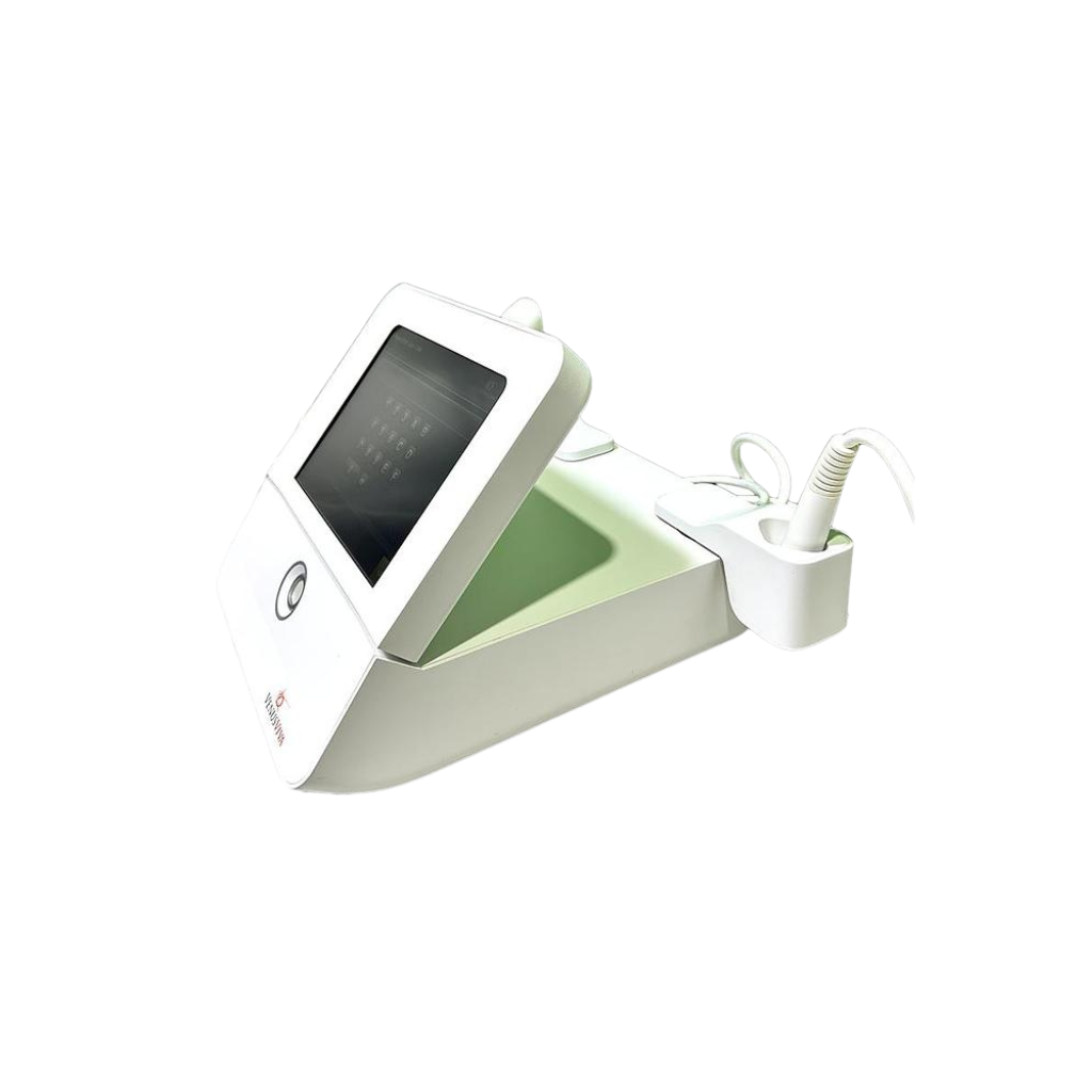 2017 Venus Viva left side view showing the compact triangular body with display screen and handpiece holder