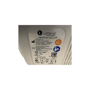 2018 Lumenis LightSheer Desire serial number view showing a close-up of the manufacturer label with certification icons