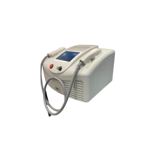 2018 Sciton BBLs left side view showing the compact body with display screen, red control button, and handpiece cable