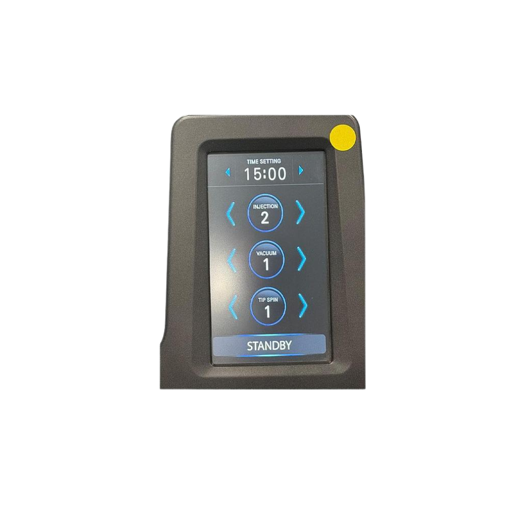 2019 Venus Glow screen view showing the display screen with timer and treatment control icons