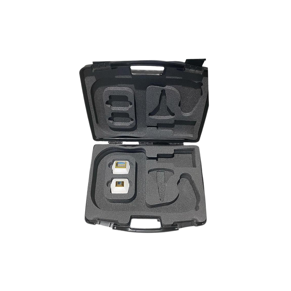 2019 Venus Velocity controller case view showing an open black carrying case with foam insert and connector accessories