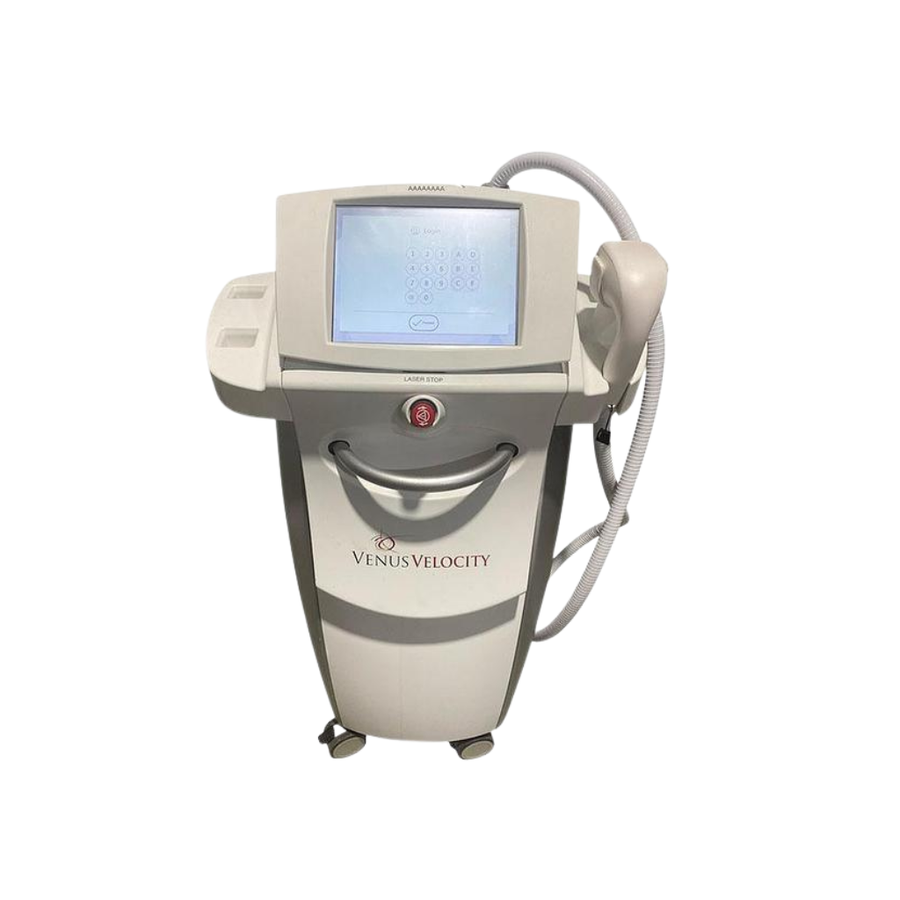 2019 Venus Velocity front view showing the upright body with display screen and handpiece cable attached