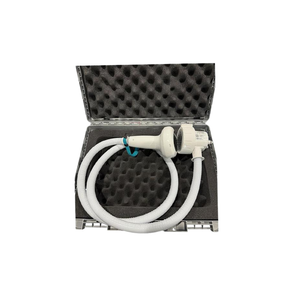 Pre-owned 2020 InMode Optimas handpiece with white hose stored in foam-lined hard carrying case