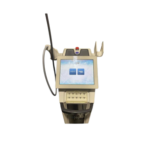 2020 Sciton mJoule with Moxi_BBL_HERO top view showing the display screen with handpiece attached above the control panel
