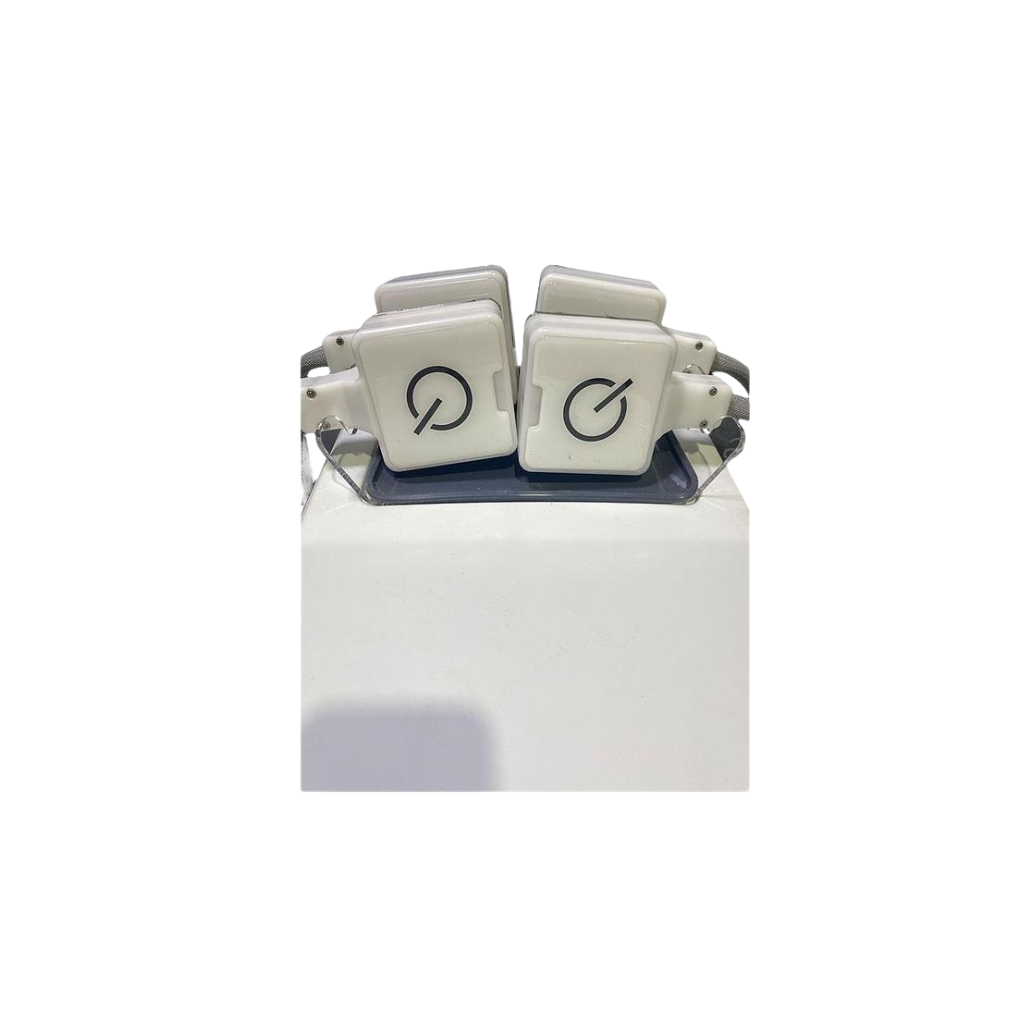 2021 DEKA PHYSIQ controllers view 2 showing two dial-style treatment applicators mounted atop the device body