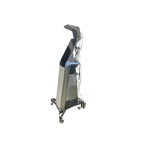 2022 BTL Emface left side view showing the upright body with display screen, treatment applicator, and cables