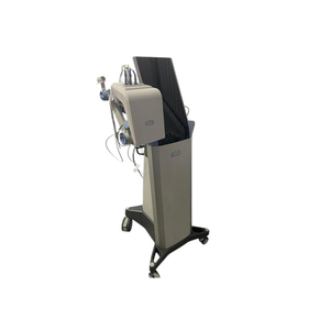 2022 BTL Emface right side view showing the upright body with display screen, treatment applicators, and rolling base