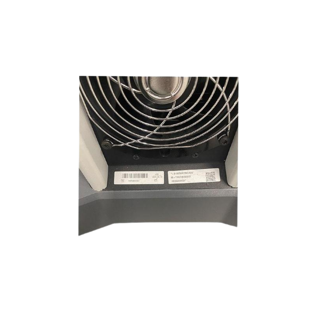 2022 BTL Emface serial number view showing the rear panel with coiled cables and manufacturer label