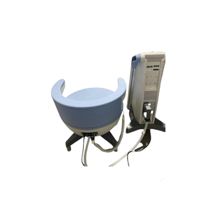 2022 BTL Emsella Chair back view showing the treatment chair paired with the upright control unit