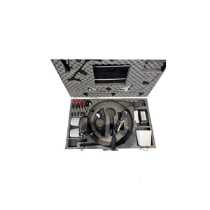 2022 DEKA Motus AZ attachments view showing a hard carrying case with handpieces, cables, and connector accessories