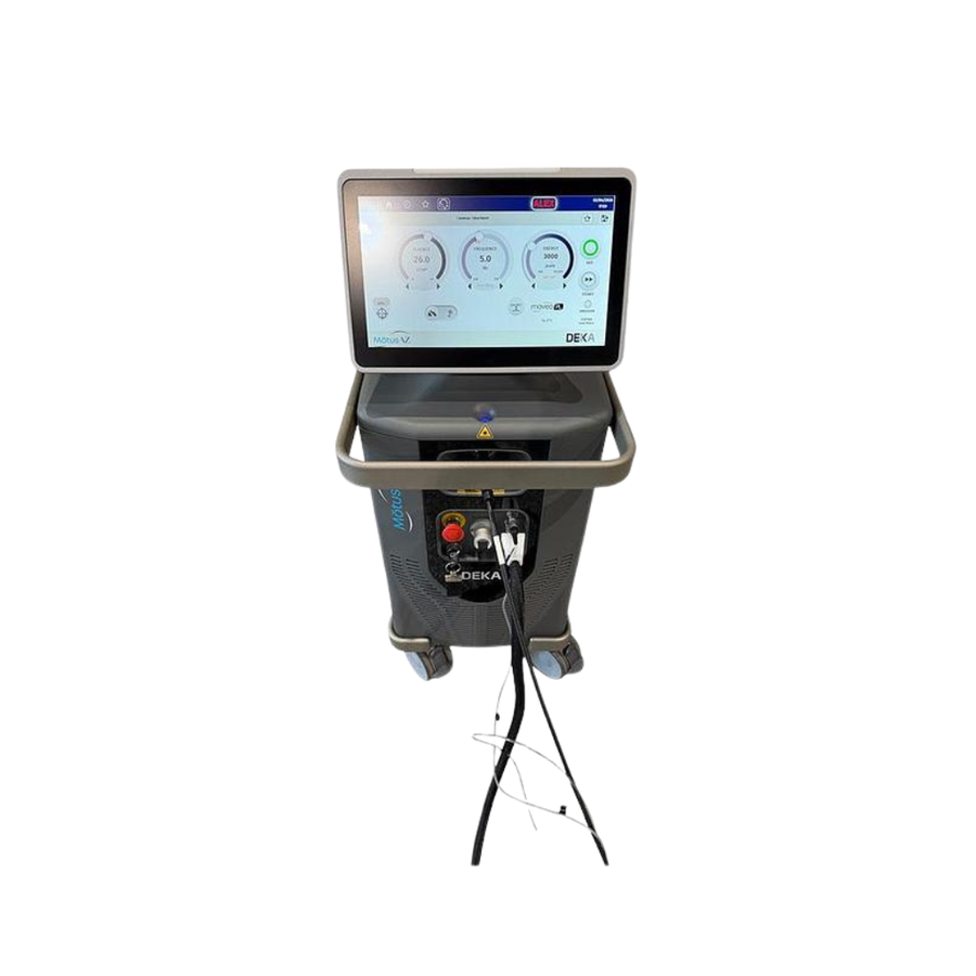 2022 DEKA Motus AZ front view showing the compact body with display screen tilted upward 