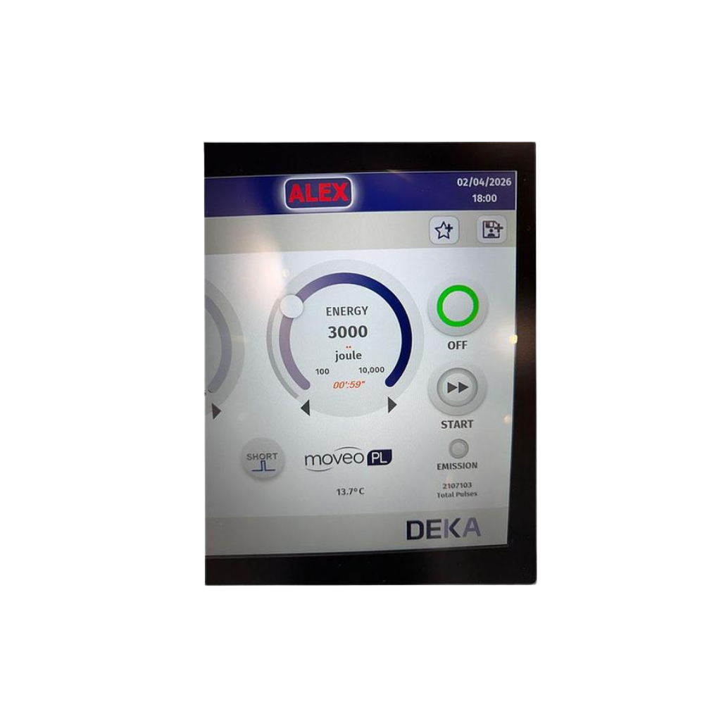 2022 DEKA Motus AZ screen view showing the display screen with power dial graphic and mode settings