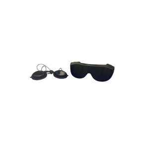 2022 Lumenis Stellar M22 OptiLight eye protection view showing protective goggles and eye shields laid out on a plain background