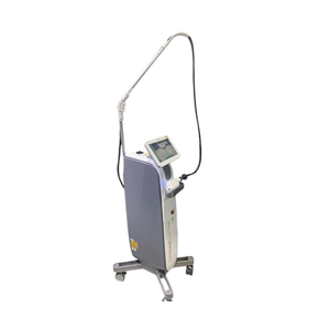 2022 Lutronic LaseMD Ultra right side view showing the upright body with display screen and articulated arm extended upward
