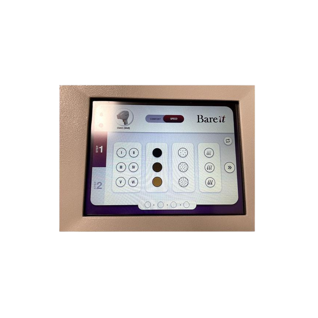 2022 Sciton Bare HR screen view 2 showing the control screen