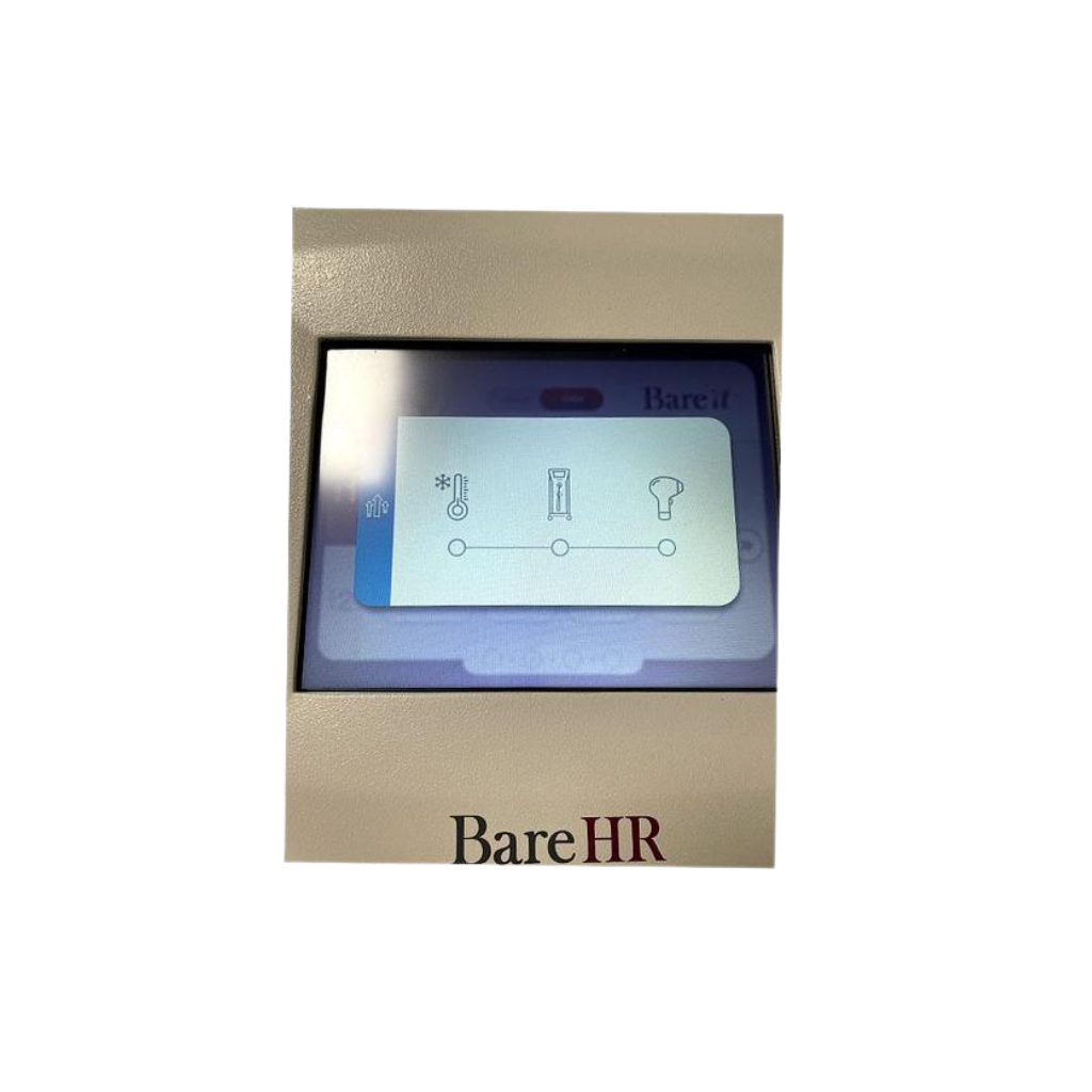 2022 Sciton Bare HR screen view 3 showing the display screen with treatment icons and settings menu