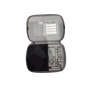 2024 Alma Harmony front view applicators 2 showing an open hard-shell carrying case with compartments for applicator attachments