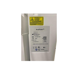 2024 Lumenis AcuPulse Co2 Laser serial number view showing the rear panel with manufacturer label and warning icon