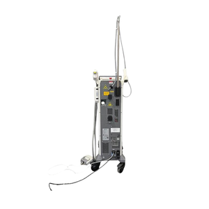 2024 Sciton MJoule with Moxi_BBL_HERO back view showing the upright body with rear panel, handpiece cable, and rolling base