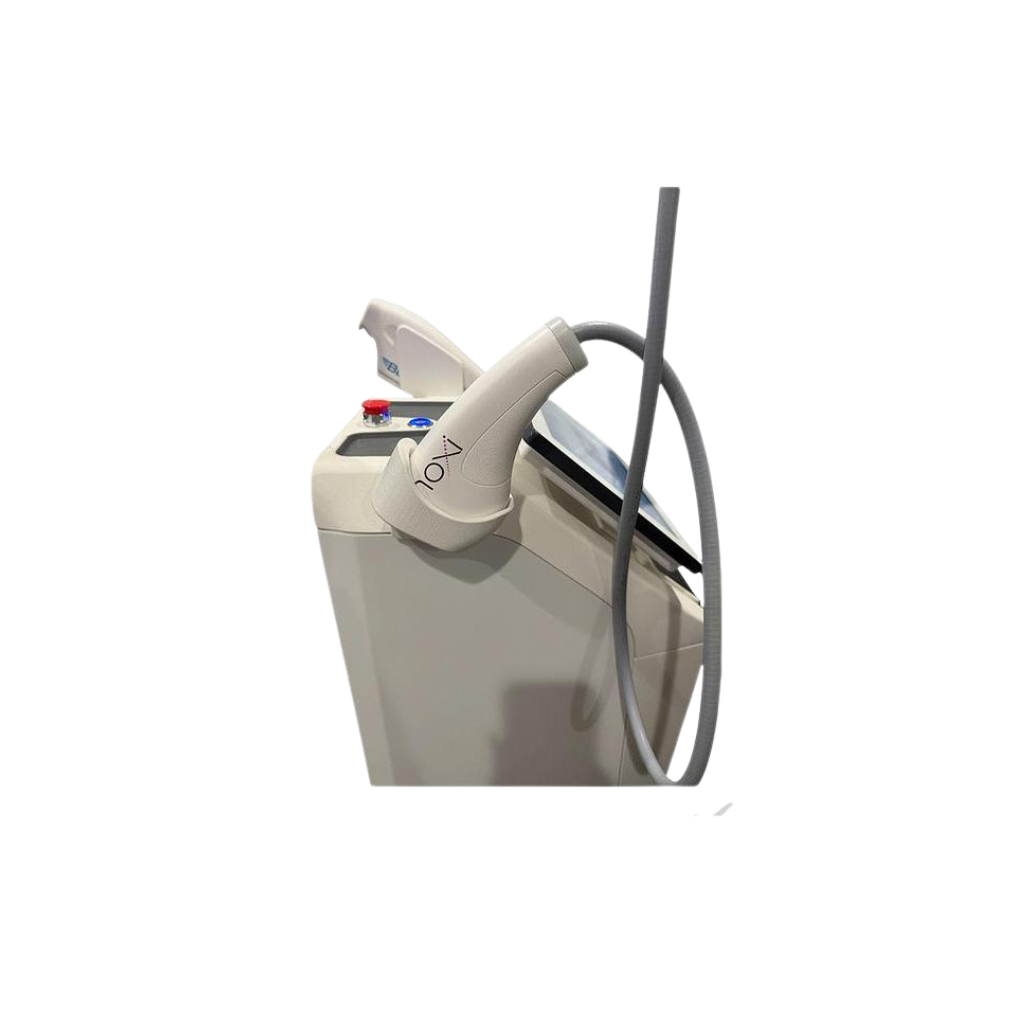 2024 Sciton MJoule with Moxi_BBL_HERO close view showing the handpiece attached to the device body with coiled cable