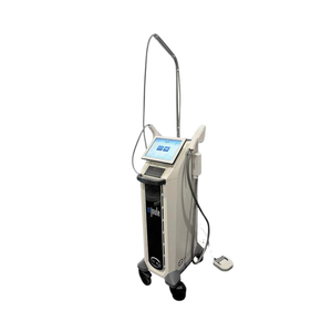 2024 Sciton MJoule with Moxi_BBL_HERO left side view showing the upright body with handpiece cable and rolling base