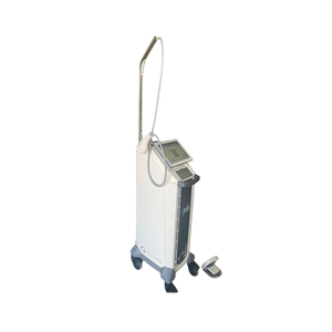 2024 Sciton mJoule with Moxi right side view showing the upright body with handpiece cable and rolling base