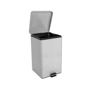 Brewer 35269 20 Quart Square Steel Waste Can Side View