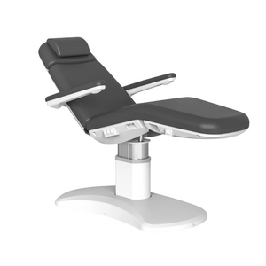 Silverfox Minimalist Facial Chair in Dark Grey Color - Slightly Side View (2270FB)