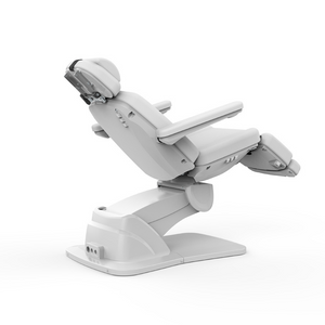 Back View of Silverfox Med Spa Facial Bed & Exam Chair White (2271B)