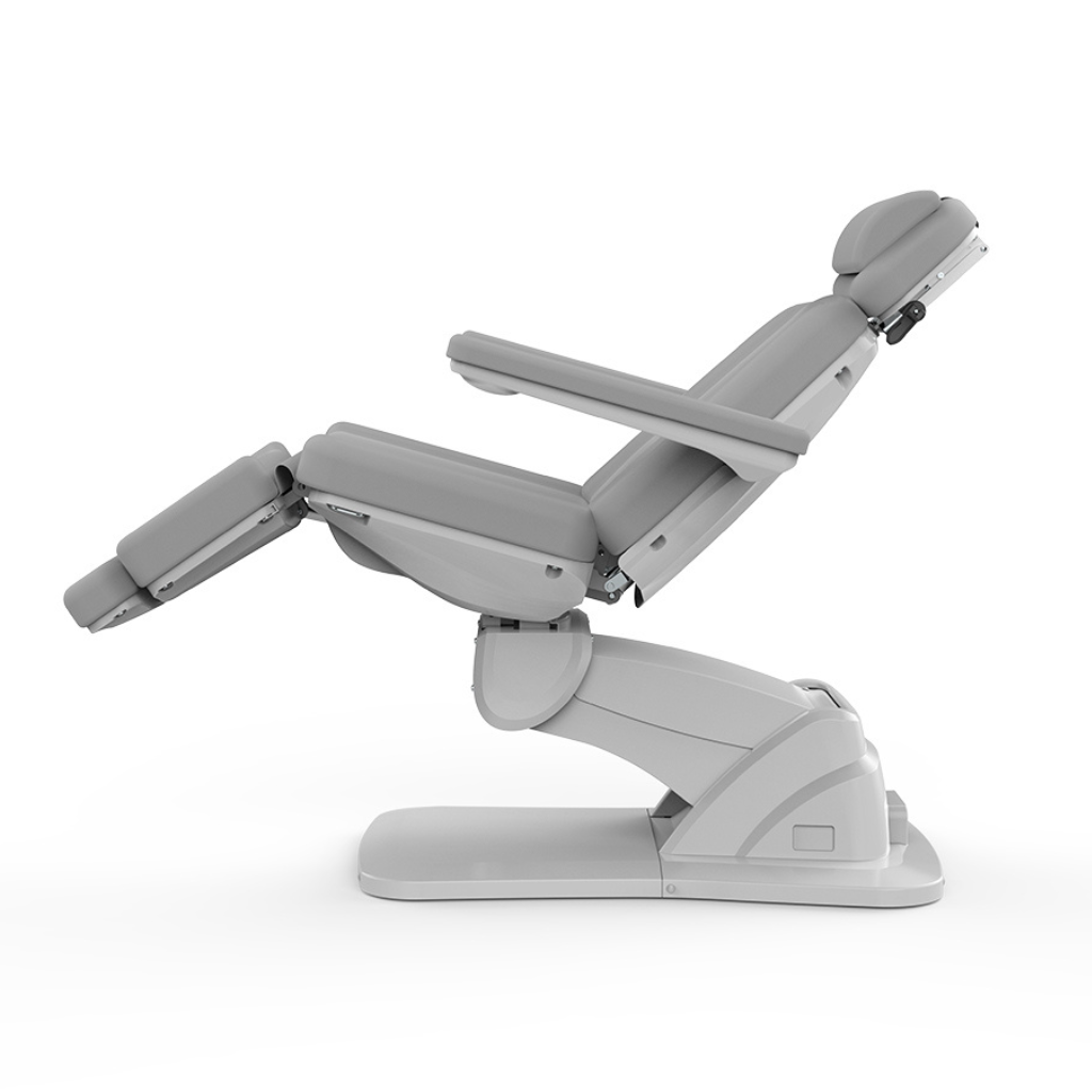 Side View of Silverfox Med Spa Facial Bed & Exam Chair White (2271B)