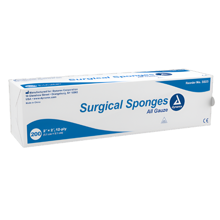 Gauze Sponges, Woven, 2X2 (2" x 2") 12 Ply Non-Sterile