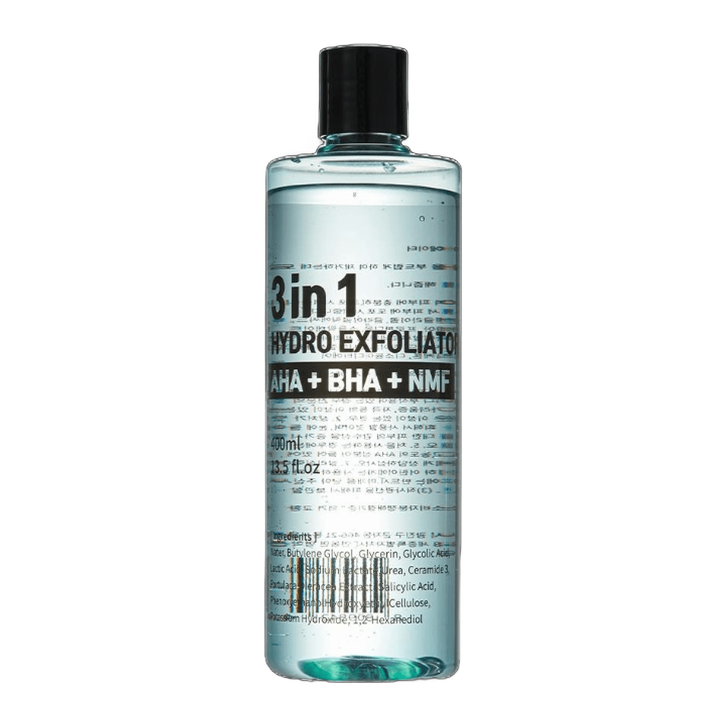 3 in 1 Hydro Exfoliator Solution AHA + BHA + NMF, 13.5 oz bottle