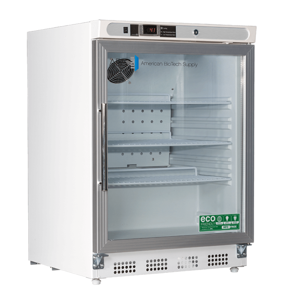 ABS 4.6 Cu. Ft. Capacity Premier Undercounter Refrigerator Built-In, Glass Door