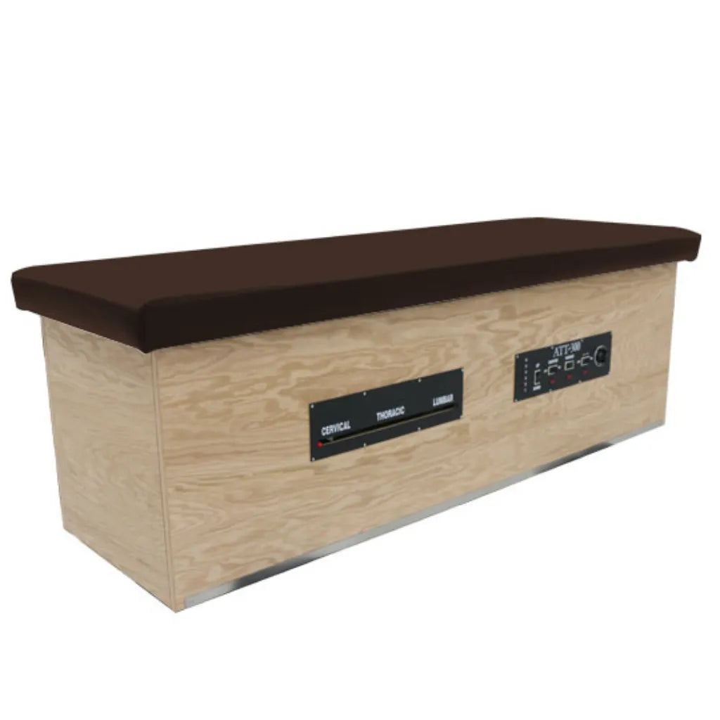 Custom Craftworks ATT-300 Wood Roller Massage Table (ATT-300-W-04O) - Mocha