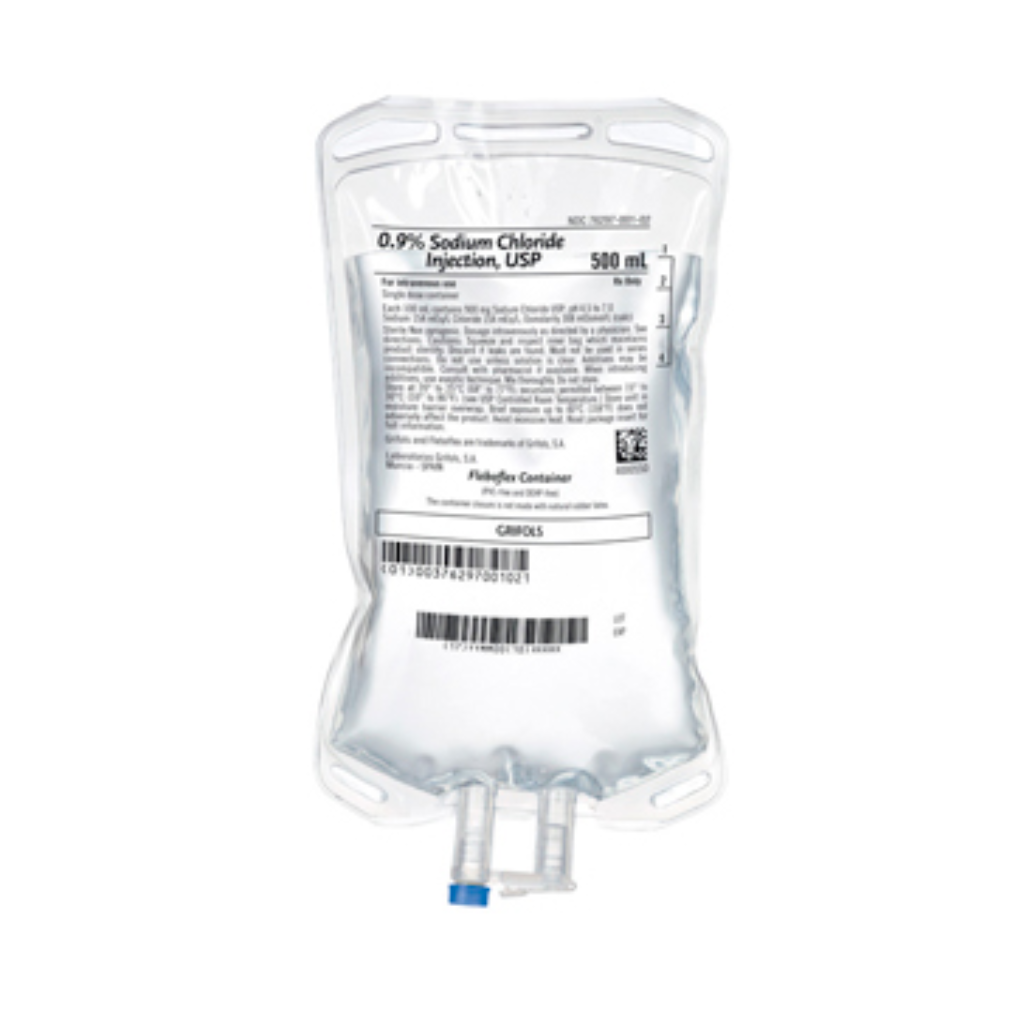 500 mL sodium chloride normal saline bag by Grifols