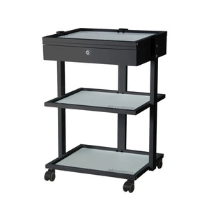 Silver Fox 3 Shelf Esthetician Cart with locking drawer (1040A)