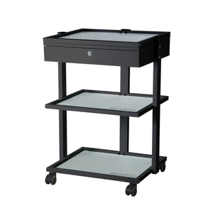 Silver Fox 3 Shelf Esthetician Cart with locking drawer (1040A)