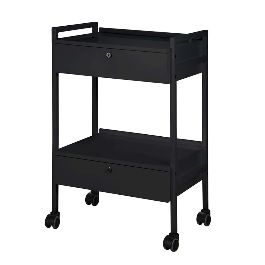 2 Shelf Med Spa Esthetician Cart with 2 Locking Drawers (1019)