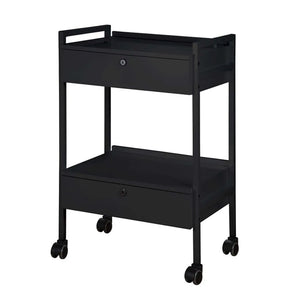 2 Shelf Med Spa Esthetician Cart with 2 Locking Drawers (1019)