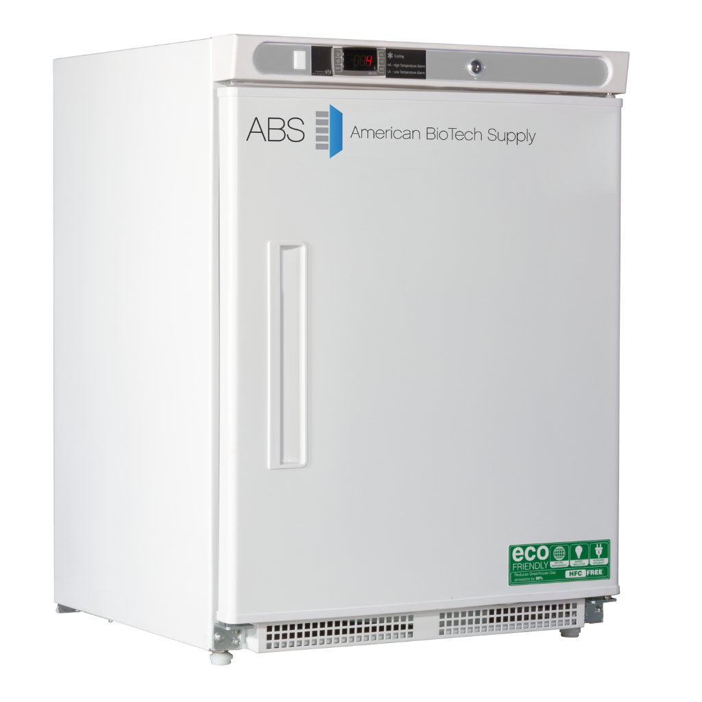 The ABS 4.6 Cu. Ft. Solid Door Undercounter Built-In Laboratory Refrigerator – ADA is a high-capacity, laboratory-grade solution designed for precise and reliable cold storage in Med Spas, IV therapy settings, and medical wellness practices.