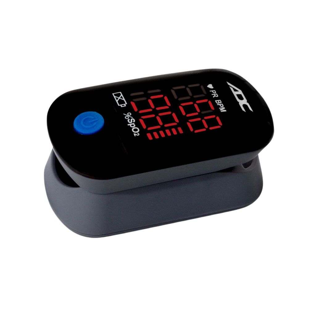 ADC Advantage 2200 Fingertip Pulse Oximeter illustrating the digital display
