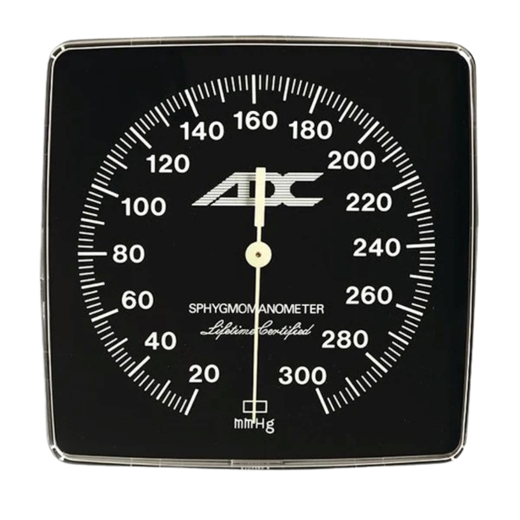 The ADC Clock Aneroid Sphygmomanometer 805 Gauge is a precision replacement gauge designed for the ADC Diagnostix 750 and 752 clock-style blood pressure systems, helping Med Spa, IV therapy, and medical wellness practices maintain accurate blood pressure monitoring equipment.